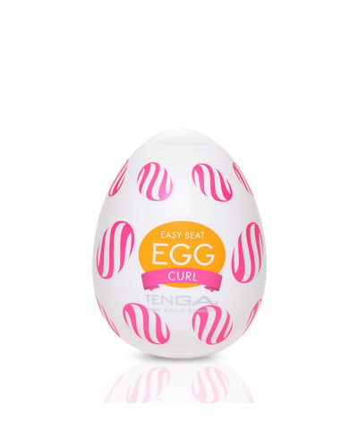Мастурбатор-яйце Tenga Egg Curl з рельєфом із шишечок - Фото №1