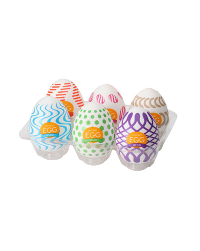 Набор мастурбаторов-яиц Tenga Egg Wonder Pack (6 яиц) - Фото №1