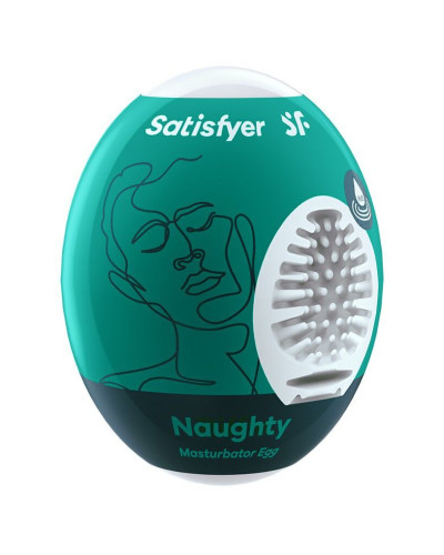 Самозмащувальний мастурбатор-яйце Satisfyer Masturbator Egg Naughty, одноразовий, не потребує змазки - Фото №1