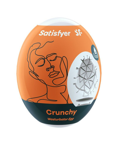 Самозмащувальний мастурбатор-яйце Satisfyer Masturbator Egg Crunchy, одноразовий, не потребує змазки - Фото №1