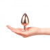 Металева анальна пробка із прикрасою у вигляді кристалу Dorcel - Diamond Plug Rose Gold L - Фото №4