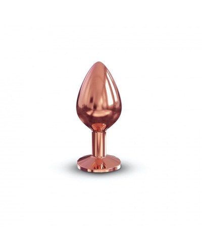Металлическая анальная пробка с украшением в виде кристалла Dorcel - Diamond Plug Rose Gold M - Фото №2