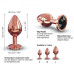 Металлическая анальная пробка с украшением в виде кристалла Dorcel - Diamond Plug Rose Gold M - Фото №4