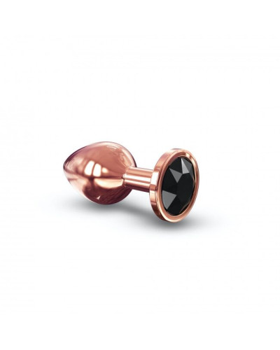 Металлическая анальная пробка с украшением в виде кристалла Dorcel - Diamond Plug Rose Gold M - Фото №1