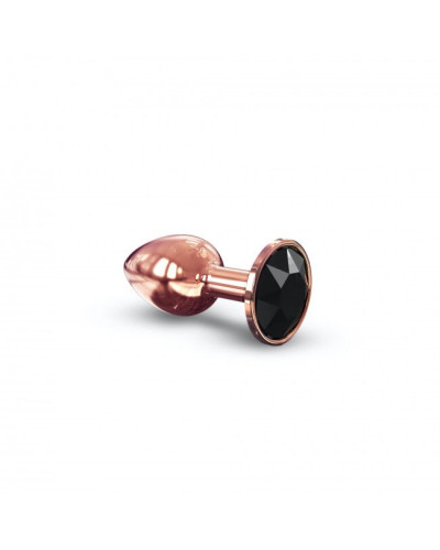 Металева анальна пробка із прикрасою у вигляді кристалу Dorcel - Diamond Plug Rose Gold S - Фото №1