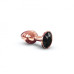 Металева анальна пробка із прикрасою у вигляді кристалу Dorcel - Diamond Plug Rose Gold S - Фото №1