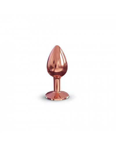 Металева анальна пробка із прикрасою у вигляді кристалу Dorcel - Diamond Plug Rose Gold S - Фото №2
