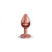 Металева анальна пробка із прикрасою у вигляді кристалу Dorcel - Diamond Plug Rose Gold S - Фото №2