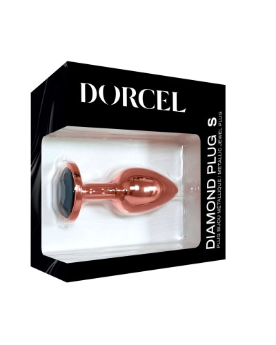 Металева анальна пробка із прикрасою у вигляді кристалу Dorcel - Diamond Plug Rose Gold S - Фото №5