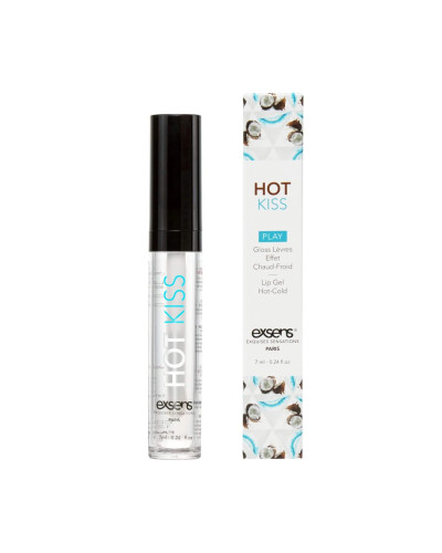 Стимулювальний блиск для губ EXSENS Coconut Hot Kiss 7 мл, зігріває та охолоджує - Фото №1