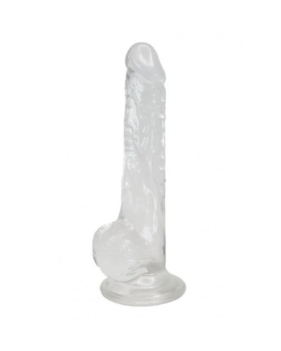 Прозрачный фаллоимитатор Alive Jelly Dildo Lusty, ТПЕ, присоска, диаметр 3,2см, длина 18см - Фото №1
