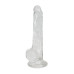 Прозрачный фаллоимитатор Alive Jelly Dildo Lusty, ТПЕ, присоска, диаметр 3,2см, длина 18см - Фото №1