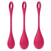 Набір йоні намистин Satisfyer Yoni Power 1 Red, діаметр 2-2,5-3см, вага 22-46-74гр - Фото №1