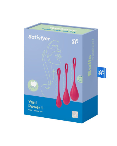 Набір йоні намистин Satisfyer Yoni Power 1 Red, діаметр 2-2,5-3см, вага 22-46-74гр - Фото №5