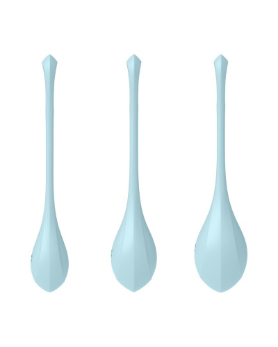 Набір йоні намистин Satisfyer Yoni Power 2 Light Blue, диаметр 2-2,5-3см, вес 22-44-73гр - Фото №2