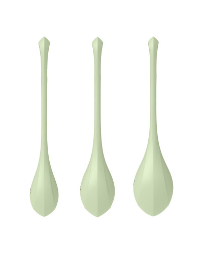 Набор йони бусин Satisfyer Yoni Power 2 Light Green, диаметр 2-2,5-3см, вес 22-44-73гр - Фото №2