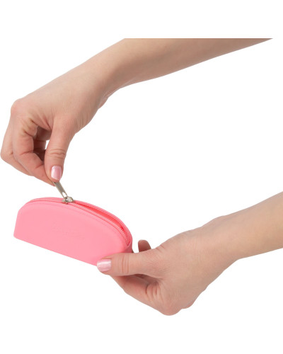 Сумка для зберігання секс-іграшок PowerBullet - Silicone Storage Zippered Bag Pink - Фото №2