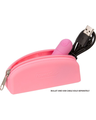 Сумка для зберігання секс-іграшок PowerBullet - Silicone Storage Zippered Bag Pink - Фото №4
