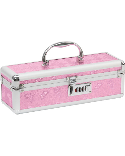 Кейс для зберігання секс-іграшок BMS Factory - The Toy Chest Lokable Vibrator Case Pink з кодовим за - Фото №2