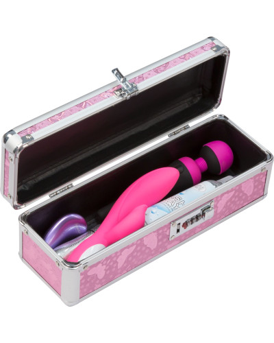Кейс для зберігання секс-іграшок BMS Factory - The Toy Chest Lokable Vibrator Case Pink з кодовим за - Фото №5