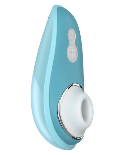 Вакуумний кліторальний стимулятор Womanizer Liberty Blue, магнітна кришка, 2 насадки - Фото №1