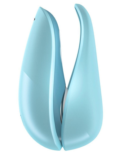 Вакуумний кліторальний стимулятор Womanizer Liberty Blue, магнітна кришка, 2 насадки - Фото №4