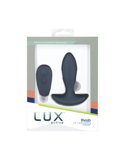Анальна пробка з пульсацією Lux Active – Throb – 4.5" Anal Pulsating Massager, пульт ДК - Фото №8