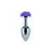 Металлическая анальная пробка Lux Active с розой - Rose Anal Plug - Purple, вибропуля в подарок - Фото №1