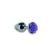 Металлическая анальная пробка Lux Active с розой - Rose Anal Plug - Purple, вибропуля в подарок - Фото №2
