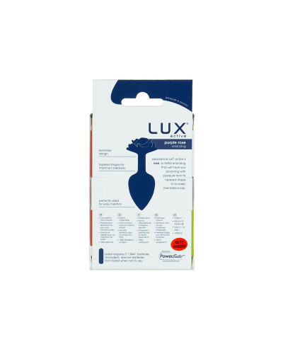Металлическая анальная пробка Lux Active с розой - Rose Anal Plug - Purple, вибропуля в подарок - Фото №6