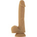 Гнучкий фалоімітатор на присосці ADDICTION — ANDREW 8″ Silicone Dong — Caramel, віброкуля в подаруно - Фото №1