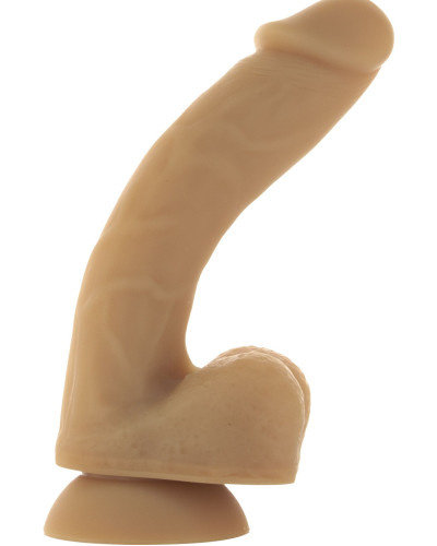 Гнучкий фалоімітатор на присосці ADDICTION — ANDREW 8″ Silicone Dong — Caramel, віброкуля в подаруно - Фото №5