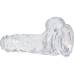 Прозорий фалоімітатор на присосці ADDICTION — Clear Dildo with Balls 6″, віброкуля в подарунок - Фото №3