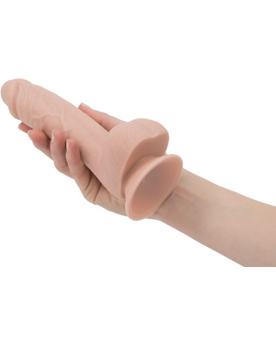 Реалистичный фаллоимитатор на присоске ADDICTION — Mark 7,5″ Dildo With Balls, Beige - Фото №5