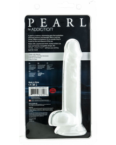 Жемчужный фаллоимитатор на присоске ADDICTION — Pearl by Addiction 7,5″ Dong, вибропуля в подарок - Фото №6