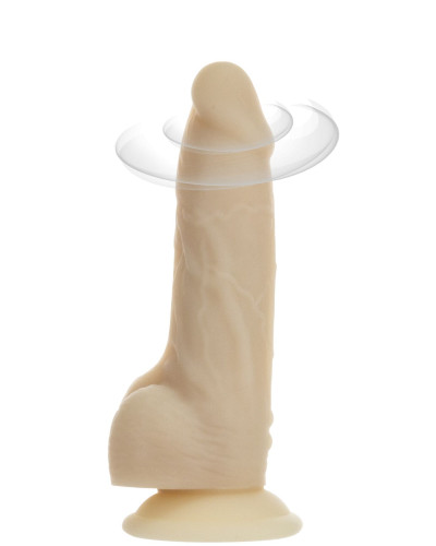 Фаллоимитатор с вибрацией и ротацией Naked ADDICTION Chris 7″ Rotating & Vibrating Dong, пульт ДУ - Фото №2