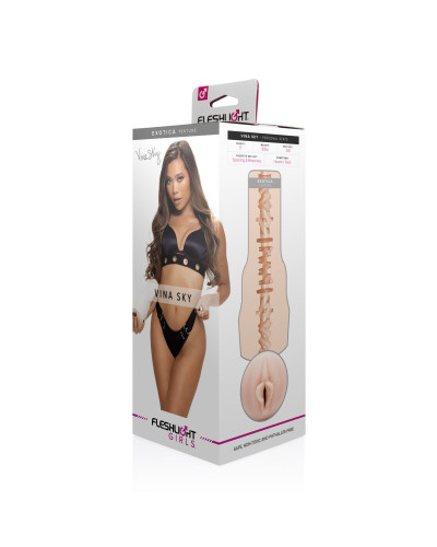 Мастурбатор Fleshlight Girls: Vina Sky — Exotica, зі зліпка вагіни, дуже ніжний - Фото №6