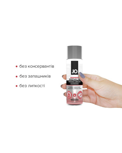 Лубрикант на силіконовій основі JO PREMIUM — WARMING (60 мл) - Фото №2