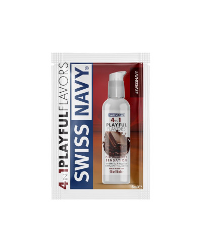 Пробник Swiss Navy 4 in 1 Chocolate Sensation 5 мл - Фото №1