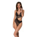 Боді з ажурним ліфом Passion CHRISTA BODY L/XL, black - Фото №1