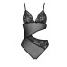 Боді з ажурним ліфом Passion CHRISTA BODY L/XL, black - Фото №3