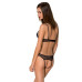 Комплект із бралету з ажурним ліфом та відкритими трусиками Passion CHRISTA SET Open Bra L/XL black - Фото №2