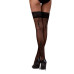 Панчохи Passion ST120 3/4 black, ажурна силіконова резинка з вишуканим декором і люрексовою ниткою - Фото №2