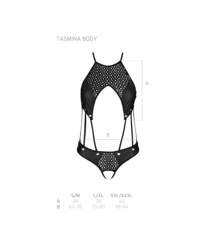Распродажа!!! Боди из эко-кожи с ремешками и перфорацией Tamaris Body black XXL/XXXL — Passion - Фото №5