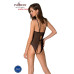 Боді з ажурним декором та відкритим кроком Passion URSULA BODY S/M, black - Фото №2