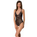 Боді з ажурним декором та відкритим кроком Passion URSULA BODY XXL/XXXL, black - Фото №1