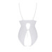 Боді з ажурним декором та відкритим кроком Passion URSULA BODY S/M, white - Фото №4