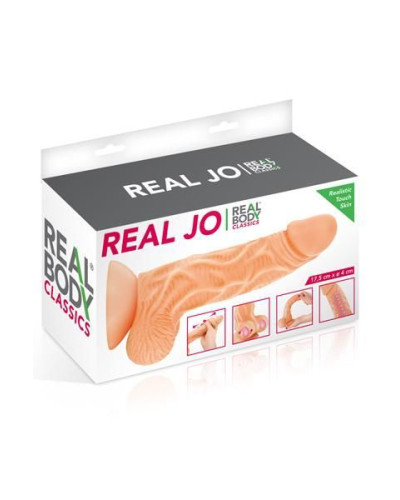 Фалоімітатор із рухомою крайньою плоттю Real Body — Real JO, діаметр 4 см, TPE - Фото №3