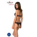 Комплект: бра, трусики з ажурним декором та відкритим кроком Passion URSULA SET XXL/XXXL, black - Фото №2