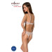Комплект: бра, трусики з ажурним декором та відкритим кроком URSULA SET L/XL, white - Фото №2